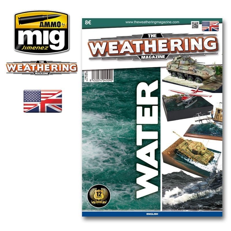 AMMO de Mig Jimenez 4509 - Le magazine Weathering - Eau (Version anglaise)