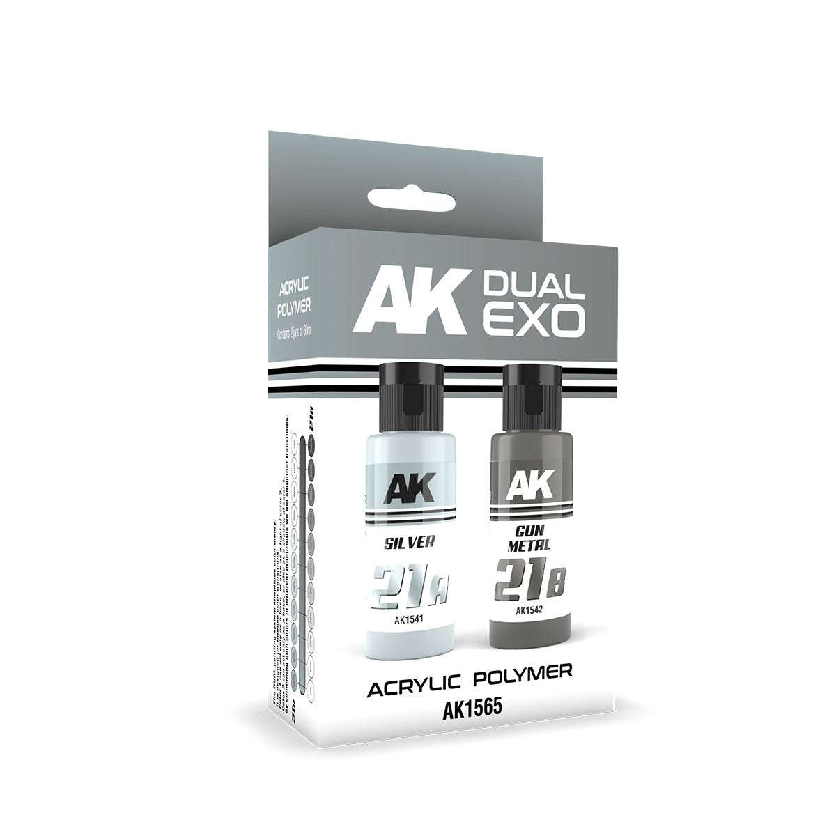 AK Interactive AK1565 DUAL EXO SET 21 – 21A ARGENT &amp;amp; 21B MÉTAL GAZ