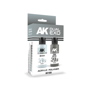 AK Interactive AK1565 DUAL EXO SET 21 – 21A ARGENT &amp;amp; 21B MÉTAL GAZ
