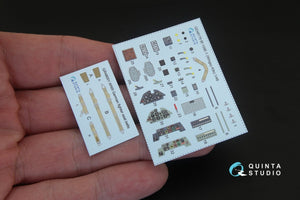 Quinta Studio QD48176 Bf 109E-1 3D-Printed &amp;amp; coloured Interior on decal paper (for Wingsy kits kit) 1/48 – immagine 2