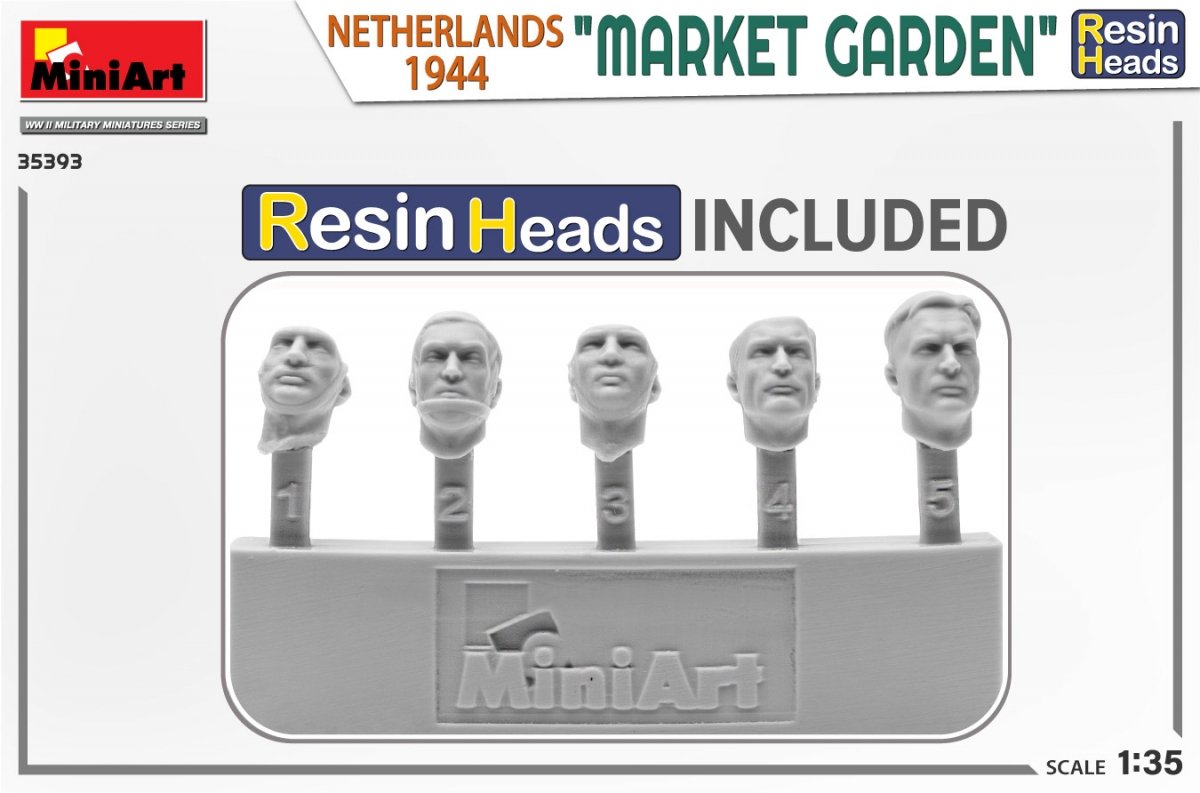 MiniArt 35393 MARKET GARDEN NETHERLANDS 1944. RESIN HEADS 1/35 – immagine 2