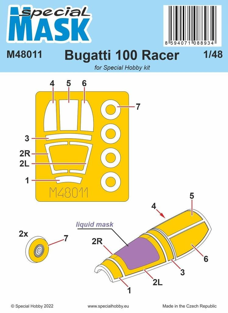 Maquette Special Hobby M48011 Bugatti 100 Racer (pour kit Special Hobby) 1/48