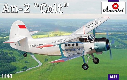 Maquette A-Model 01422 Antonov AN-2 Colt soviétique (biplan Aeroflot) 1/144