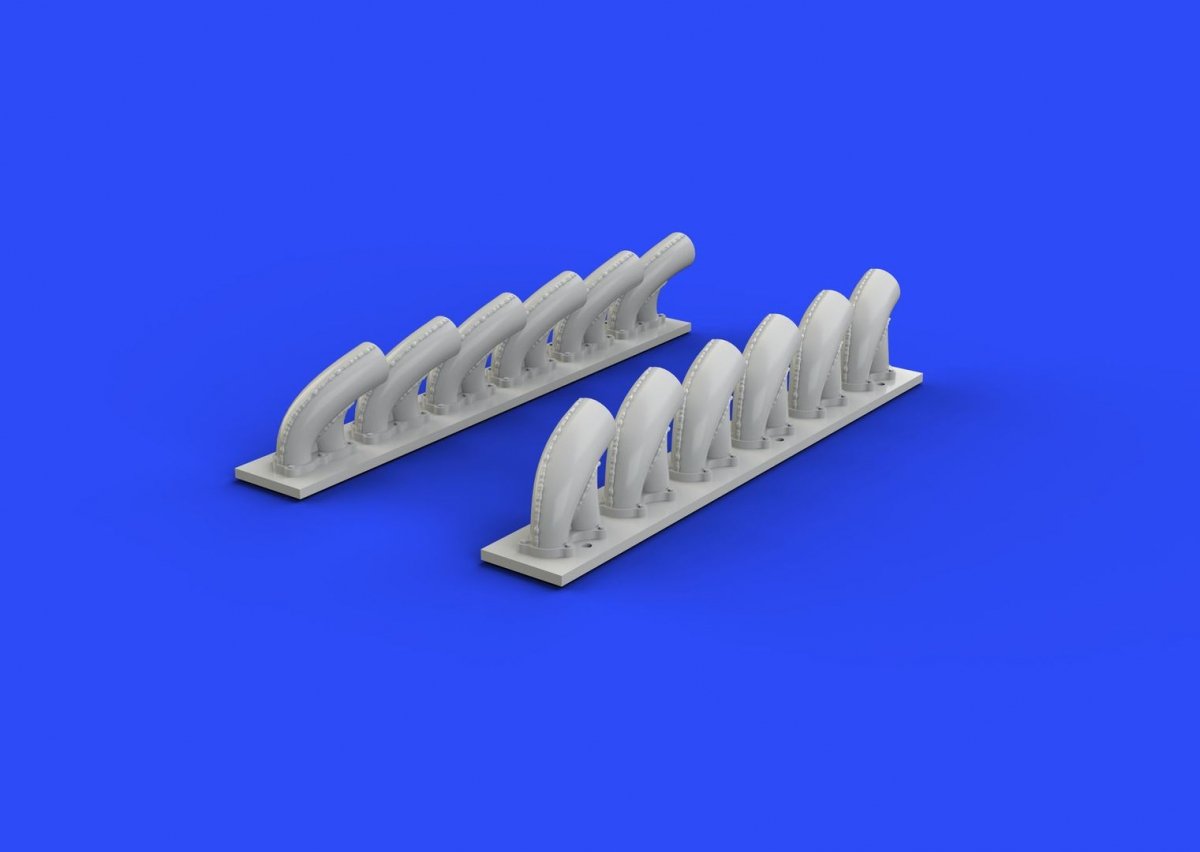 Eduard 632081 P-39Q/ N exhaust stacks KITTY HAWK 1/32 – immagine 3