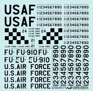 HobbyDecal TC72025V1 Codes de queue USAF F-86 ver 1 1/72