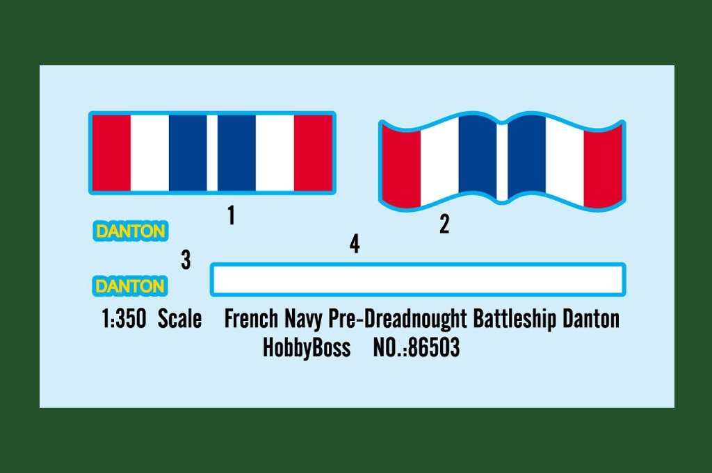 Hobby Boss 86503 French Navy Pre-Dreadnought Battleship Danton 1/350 – Bild 2
