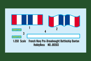 Hobby Boss 86503 French Navy Pre-Dreadnought Battleship Danton 1/350 – Bild 2