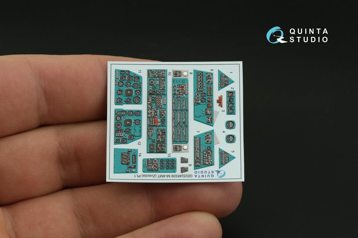 Quinta Studio QDS-48339 Mi-8MT 3D-Printed &amp;amp; coloured Interior on decal paper (Zvezda) (Small version) 1/48 – immagine 3