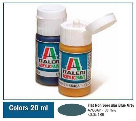 Italeri 4766AP FLAT NON SPECULAR BLEU GRIS 20ml