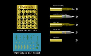 AFV Club AG35030 U.S.105mm HOWITZER AMMO SET 1/35 – Bild 2