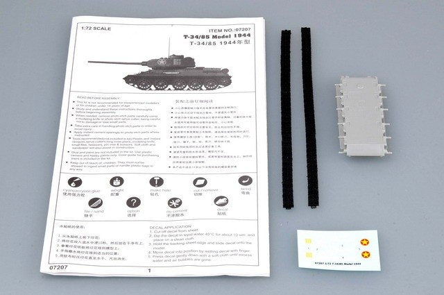 Trumpeter 07207 Soviet T-34/85 MOD.1944 1/72 – imagen 3