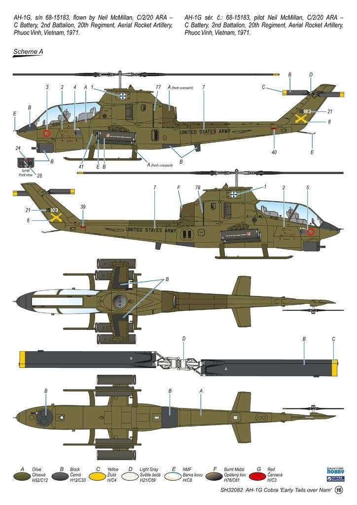 Special Hobby 32082 AH-1G Cobra ‘Early Tails over Vietnam’ Hi-Tech Kit 1/32 – Bild 3