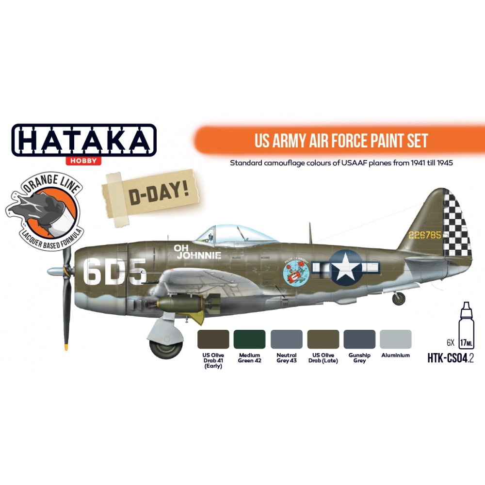 Hataka HTK-CS04.2 US Army Air Force paint set (6x17ml) – image 3