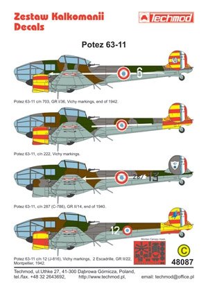 Techmod 48087 - Potez 63-11 1/48 – image 3