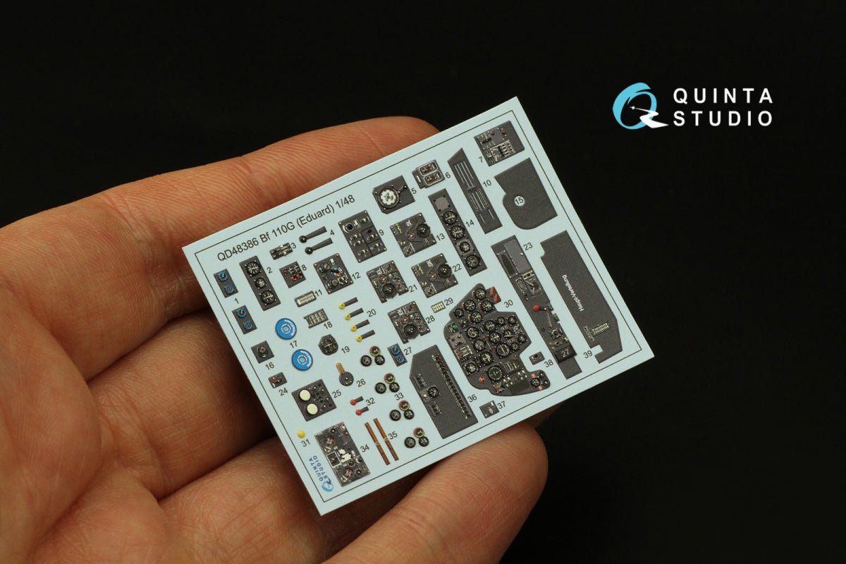 Quinta Studio QD48386 BF 110G 3D-Printed &amp;amp; coloured Interior on decal paper (Eduard) 1/48 – immagine 4