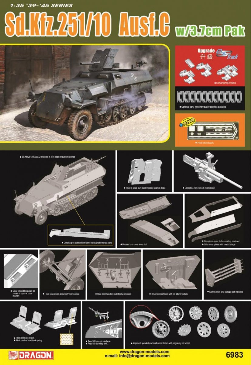Dragon 6983 Sd.Kfz.251/10 Ausf.C avec piste magique 1/35 – image 2