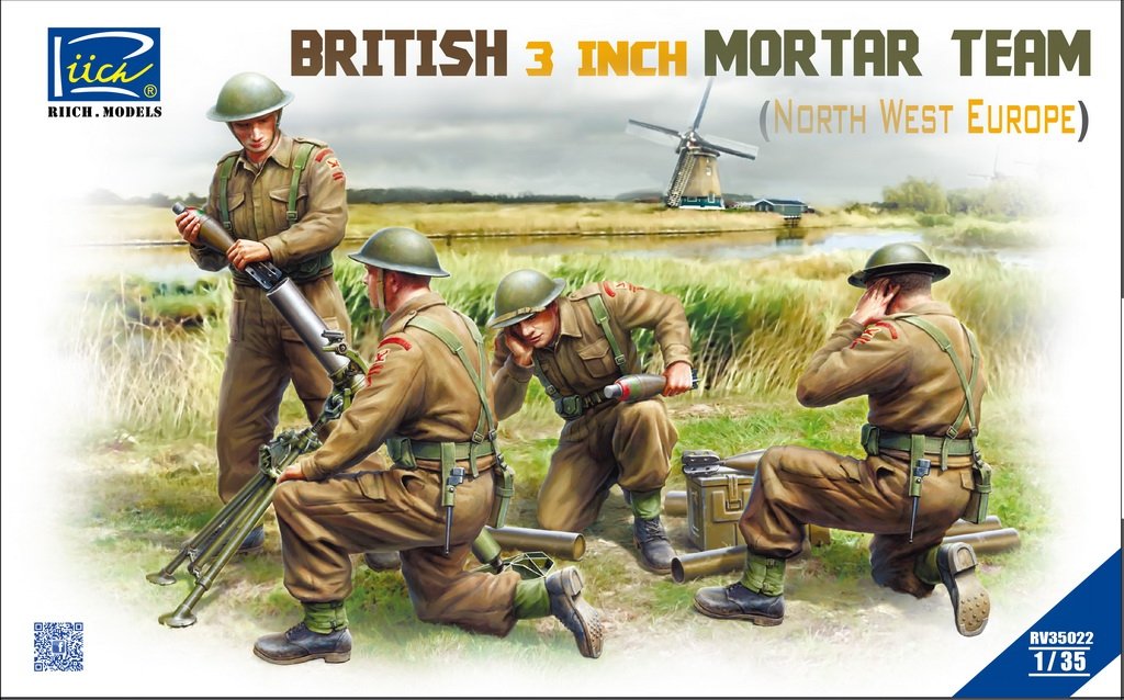 Riich Models RV35022 British 3 inch Mortar Team set (North West Europe) 1/35