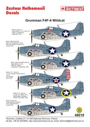 Techmod 48018 - Grumman F4F-4 Wildcat 1/48 – immagine 2