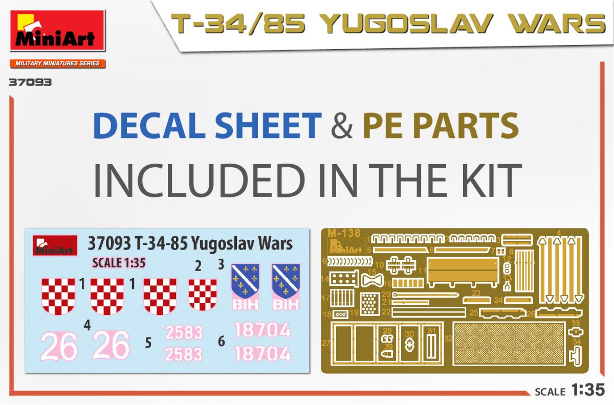 MiniArt 37093 T-34/85 YUGOSLAV WARS 1/35 – image 2