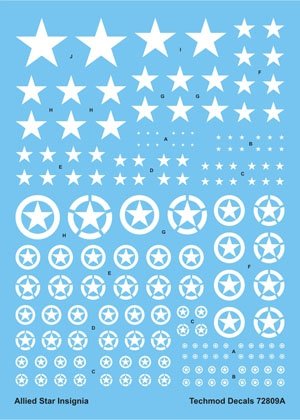 Techmod 72809 - Allied Star Insignia White 1/72