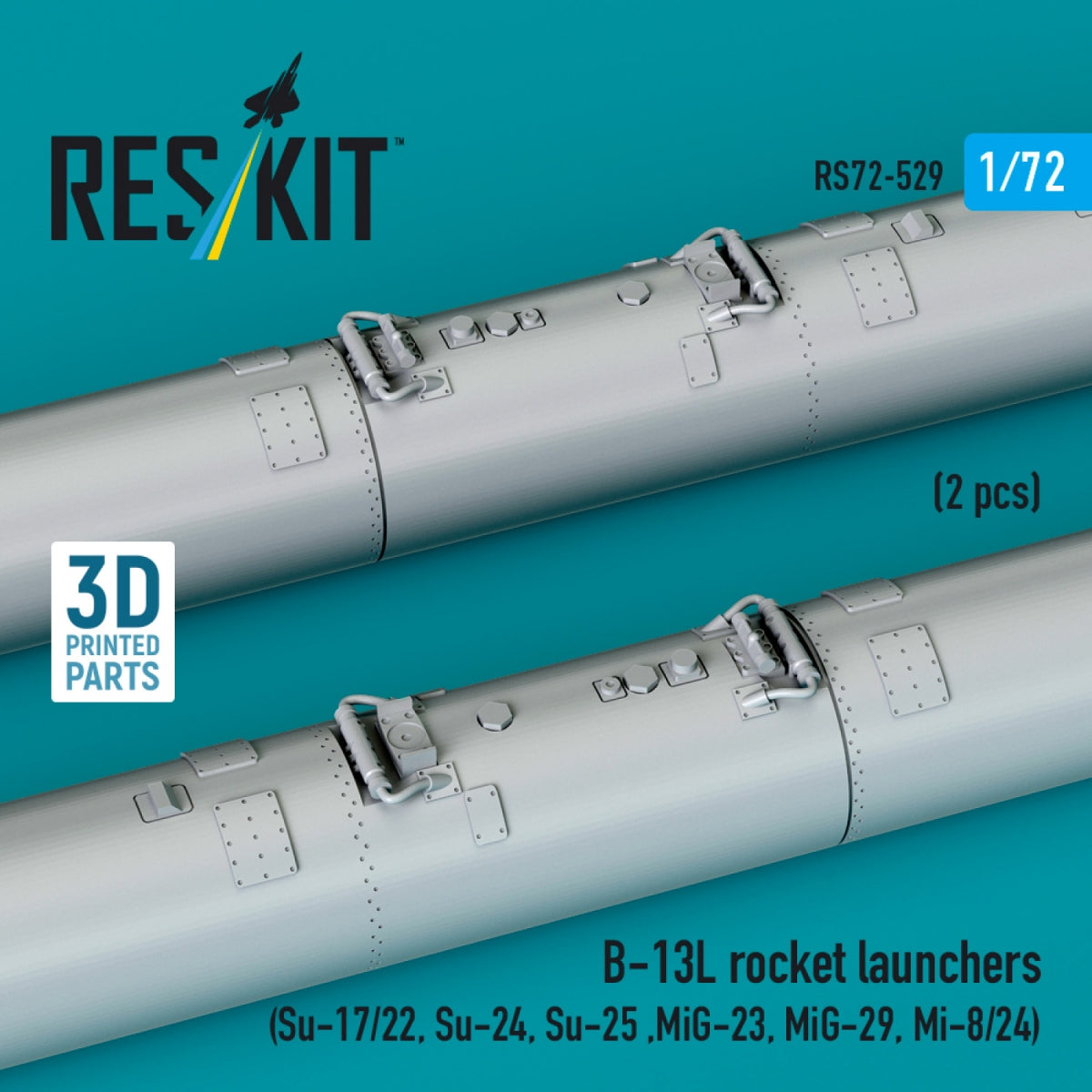 RESKIT RS72-0529 B-13L rocket launchers (2 pcs) (3D Printed) 1/72 – Bild 3