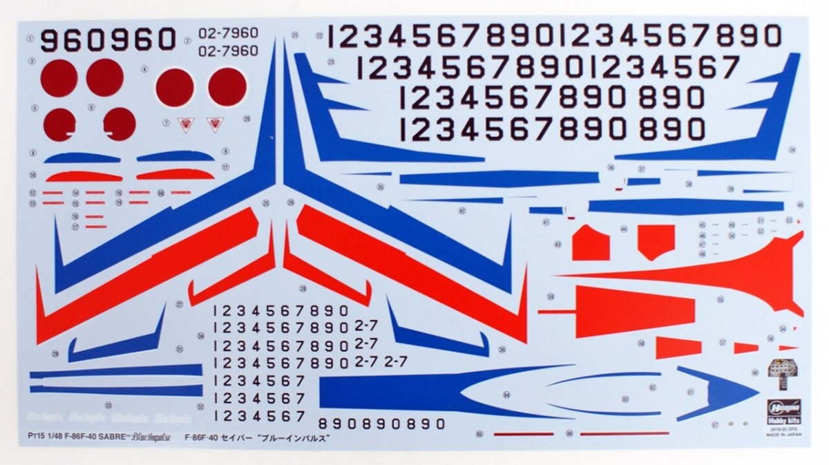 Hasegawa PT15 F-86F-40 Sabre « Blue Impulse » 1/48 – image 2