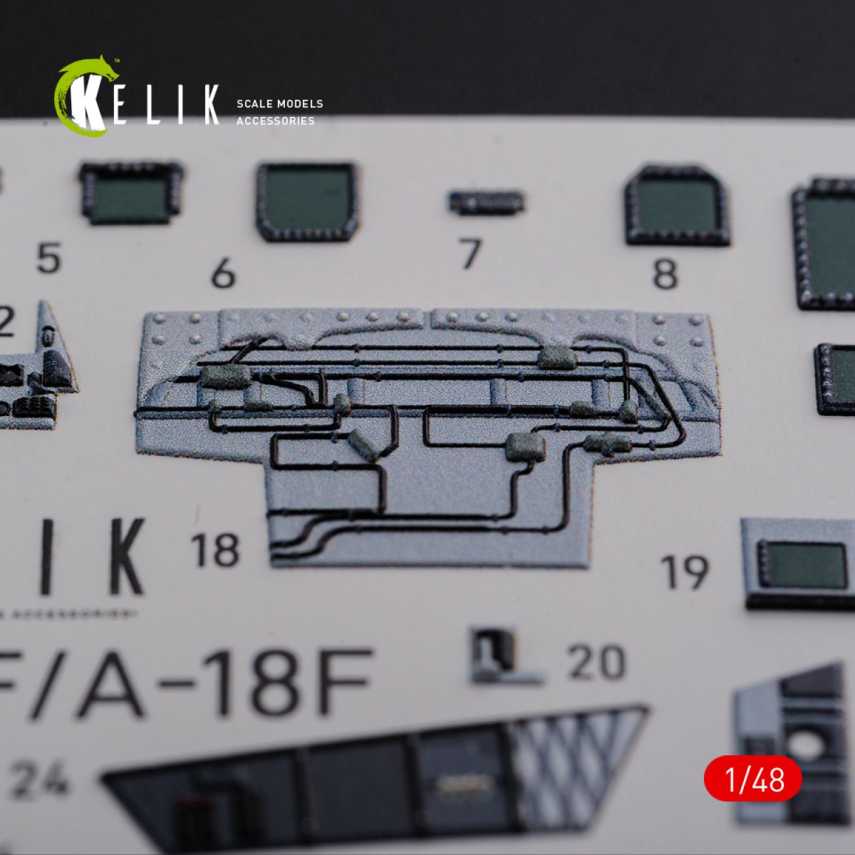 KELIK K48078 F/A-18F Super Hornet interior 3D decals for MENG kit 1/48 – Bild 8
