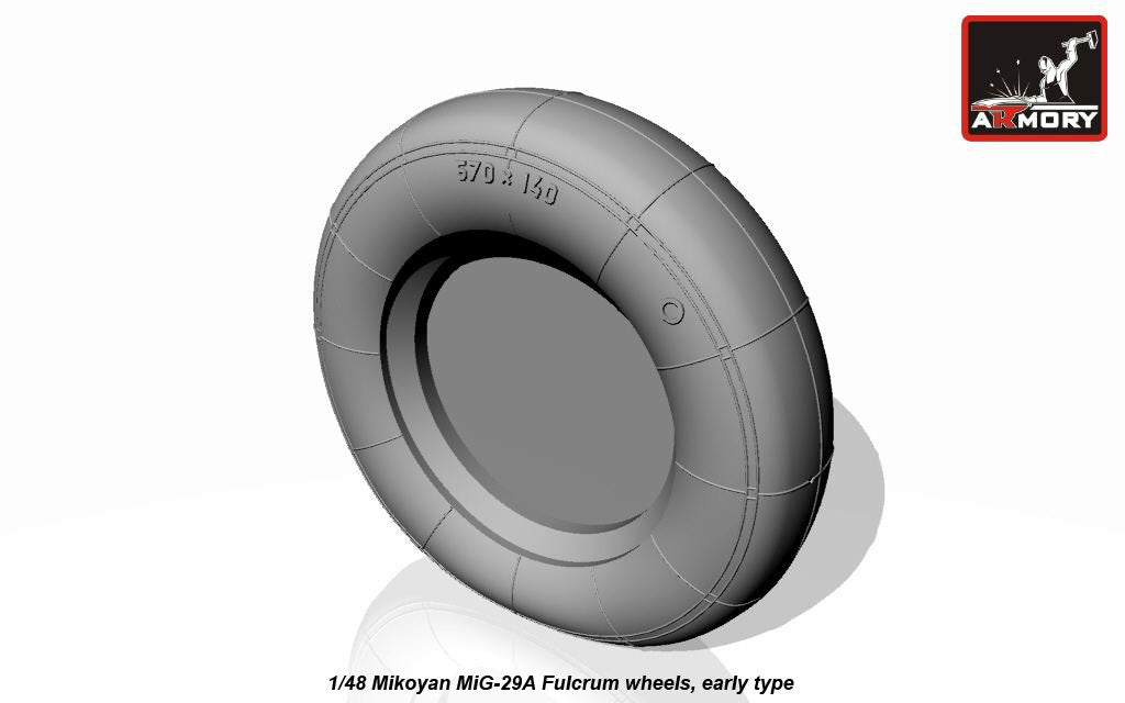 Armory Models AW48022 Mikoyan MiG-29A/B/UB Fulcrum wheels, early 1/48 – Bild 4