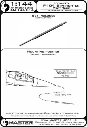 Master AM-144-014 F-104 Starfighter - Pitot Tube 1/144 – immagine 3