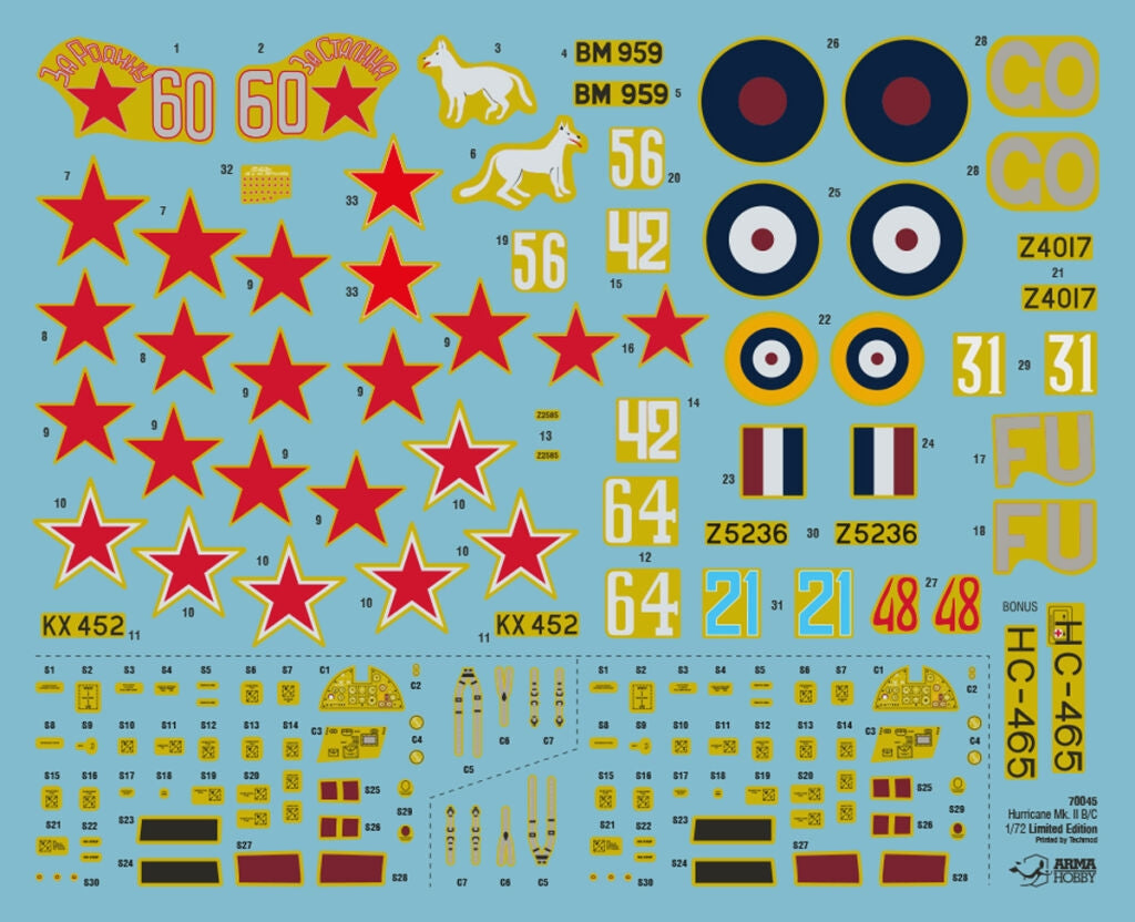 Arma Hobby 70045 Hurricane Mk II A/B/C Eastern Front Deluxe Set 1/72 – zdjęcie 3