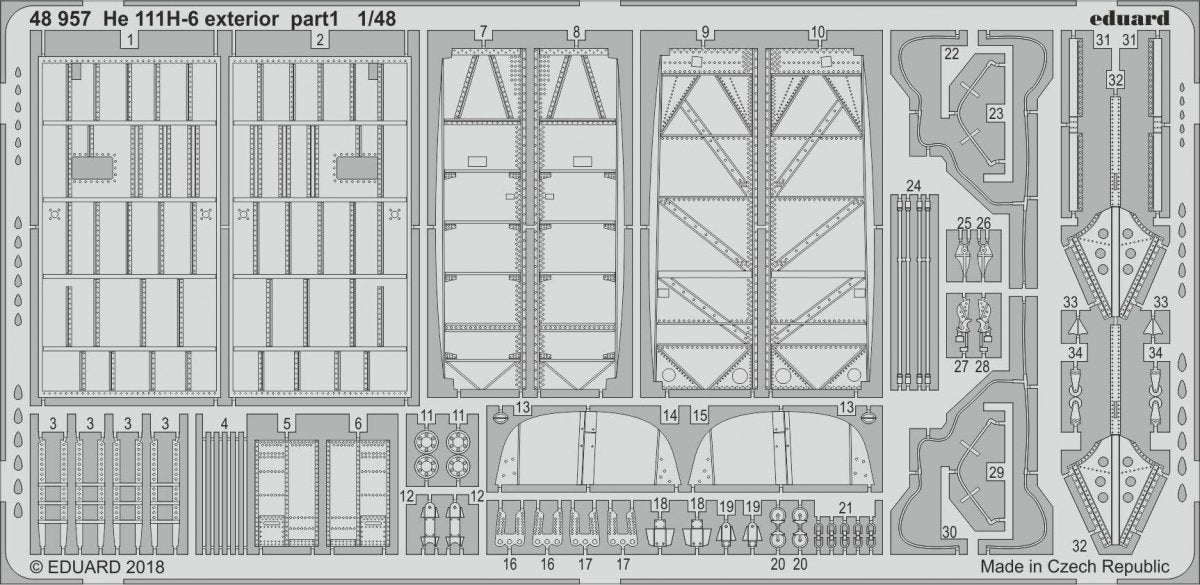 Eduard 48957 He 111H-6 exterior ICM 1/48 – immagine 2