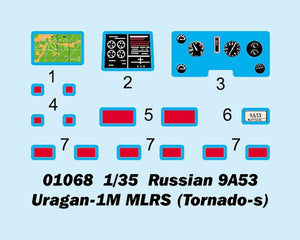 Trumpeter 01068 Russian 9A53 Uragan-1M MLRS (Tornado-s) 1/35 – immagine 5