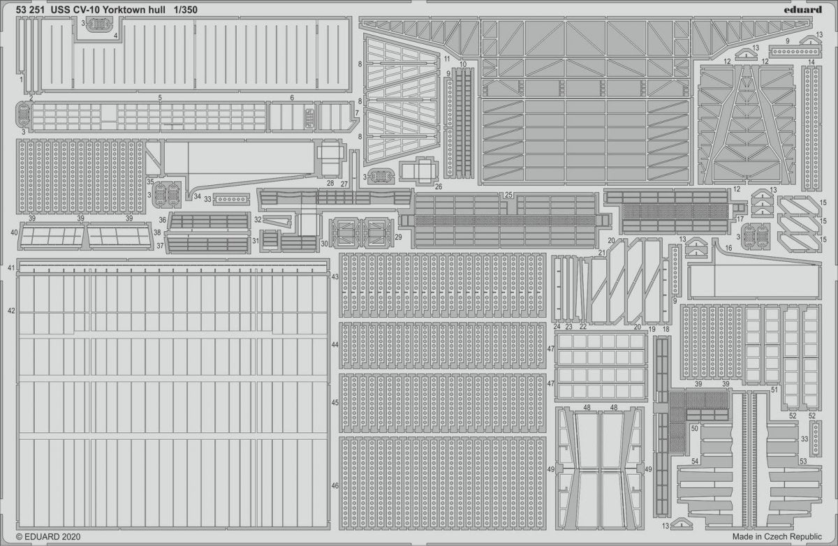 Eduard 53251 USS CV-10 Yorktown hull 1/350 TRUMPETER