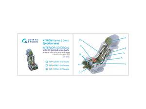 Quinta Studio QR+72034 K-36DM Series2 (late) ejection seat (for MiG-29, MiG-31, Su-27, Su-33, Su-34 aircraft since 2008) (All kits) 1/72 – Bild 6