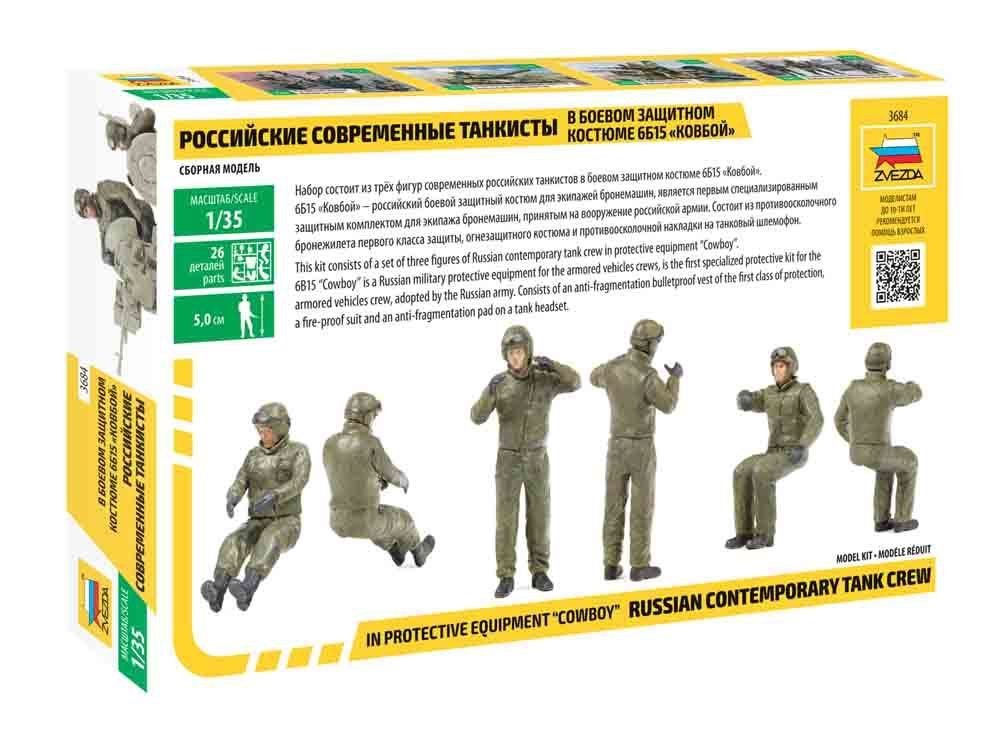 Zvezda 3684 Modern Russian Tank Crew Combat Uniform 1/35 – immagine 2