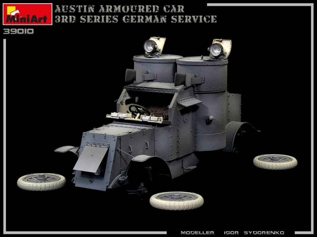 Miniart 39010 AUSTIN ARMOURED CAR 3rd SERIES: GERMAN, AUSTRO-HUNGARIAN, FINNISH SERVICE. INTERIOR KIT 1/35 – immagine 5