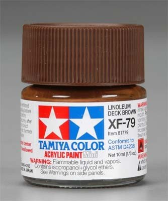 Tamiya XF79 Linoleum Deck Brown (81779) Acrylic paint 10ml – imagen 2
