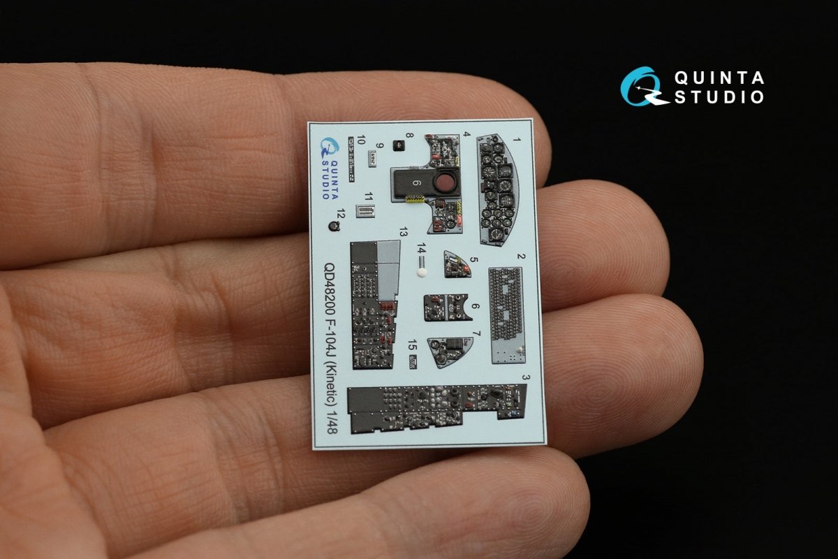 Quinta Studio QD48200 F-104J 3D-Printed &amp;amp; coloured Interior on decal paper (for Kinetic ) 1/48 – immagine 8