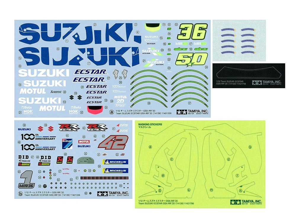 Tamiya 14139 Team Suzuki ECSTAR GSX-RR &amp;#39;20 1/12 – immagine 12
