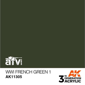 AK Interactive AK11305 Première Guerre mondiale Français Vert 1 17ml