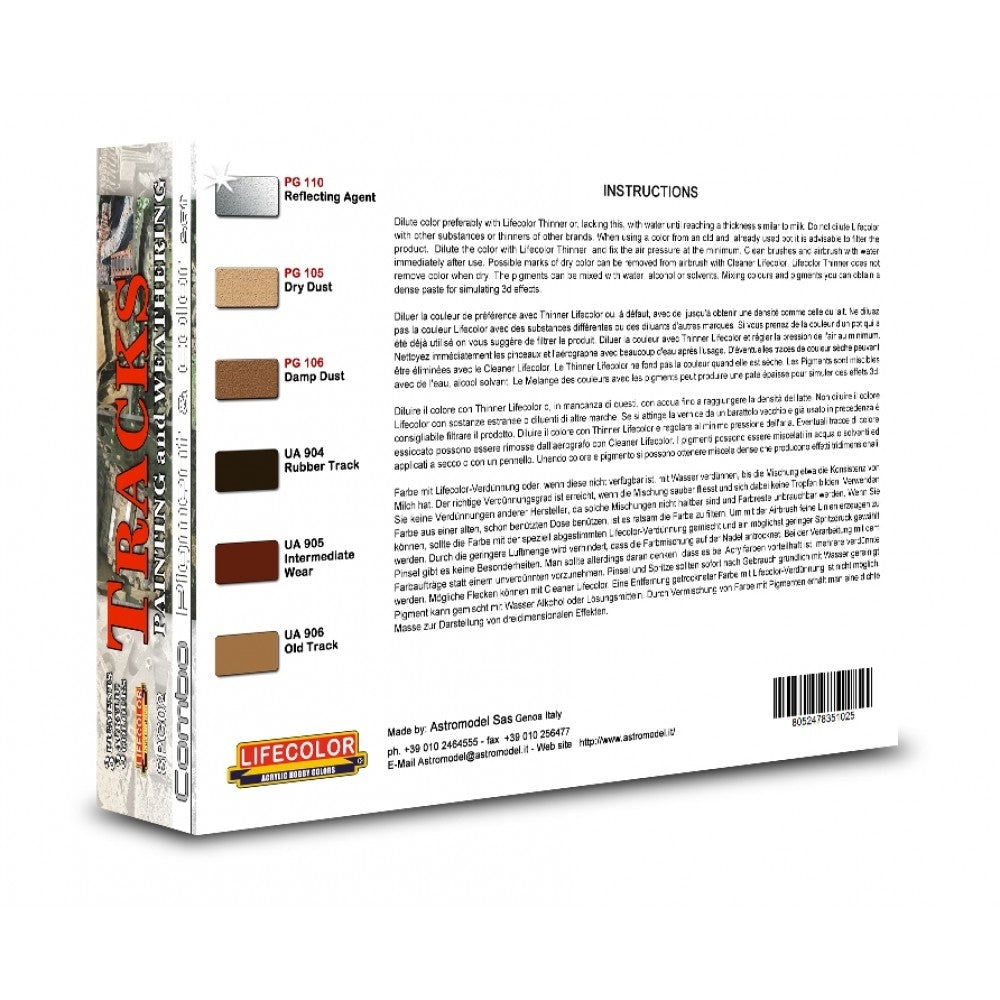 Lifecolor SPG02 Pigments and colours for Tracks 6x22ml – Bild 2