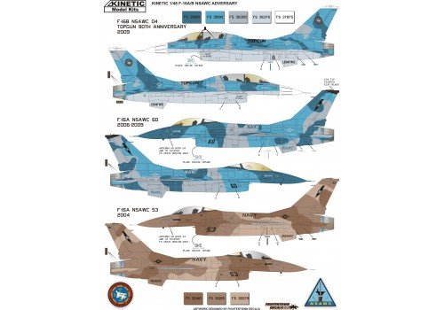 Kinetic K48004 F-16A/B NSWAC AGRESSOR 1/48 – Bild 3