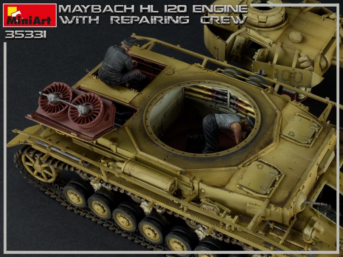 Miniart 35331 MAYBACH HL 120 ENGINE FOR PANZER III/IV FAMILY WITH REPAIR CREW 1/35 – Bild 16