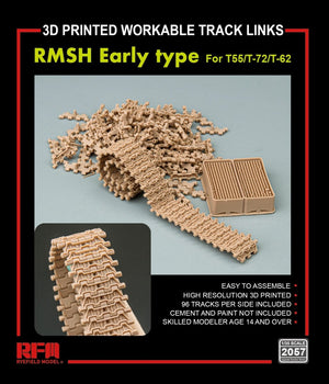 Rye Field Model 2057 RMSH Early type For T55/-72/T-62 3D PRINTED WORKABLE TRACK LINKS 1/35 – Bild 2