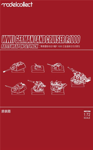 Modelcollect UA72150 WWII Germany landcruiser p.1000 ratte weapon set pack 1/72 – Bild 2