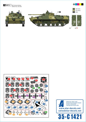 Star Decals 35-C1421 War in Ukraine 22 Ukrainian BMP-1 and BMP-3 in 2022-24 1/35 – Bild 2