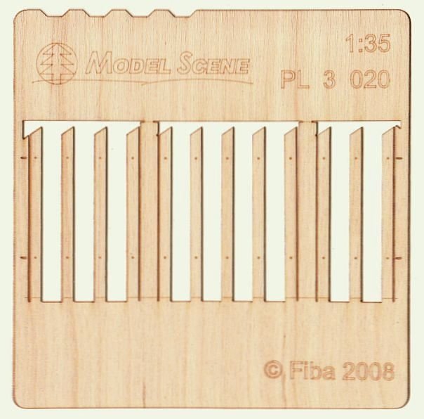 Model scene PL3-020 Wooden fence type 20 Drewniany płot 1/35