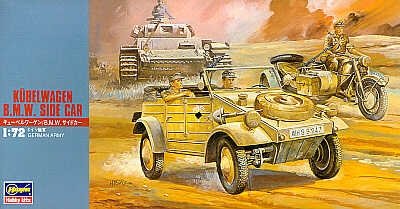 Hasegawa MT12 allemand Kubelwagen BMW moto side-car (1/72)