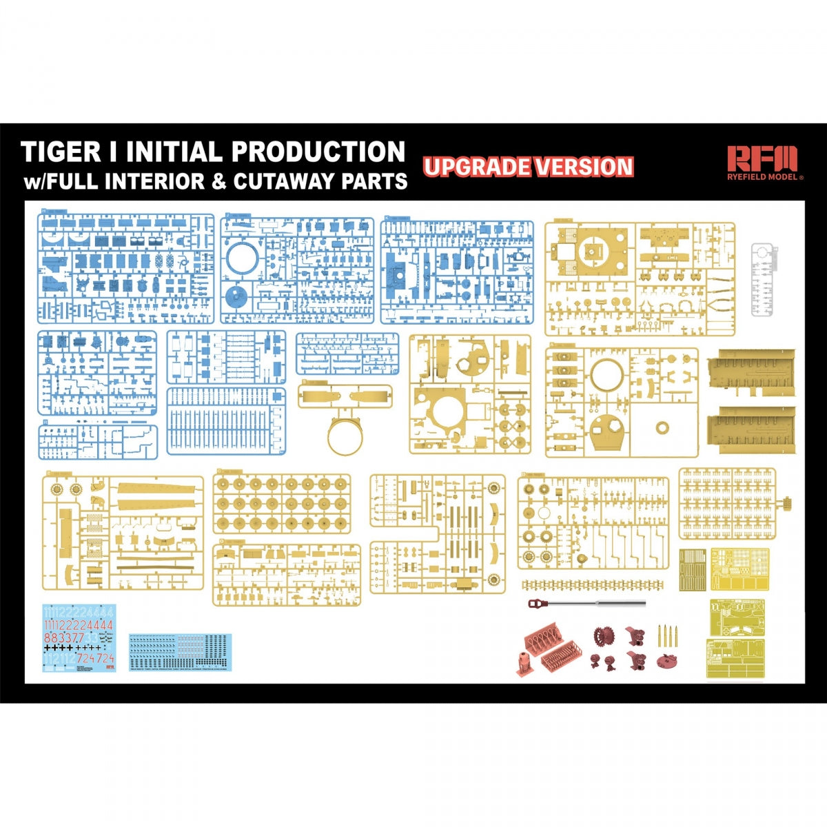 Maquette Rye Field Model 5131 Tiger I, production initiale début 1943 avec intérieur complet, version mise à jour au 1/35 – image 5