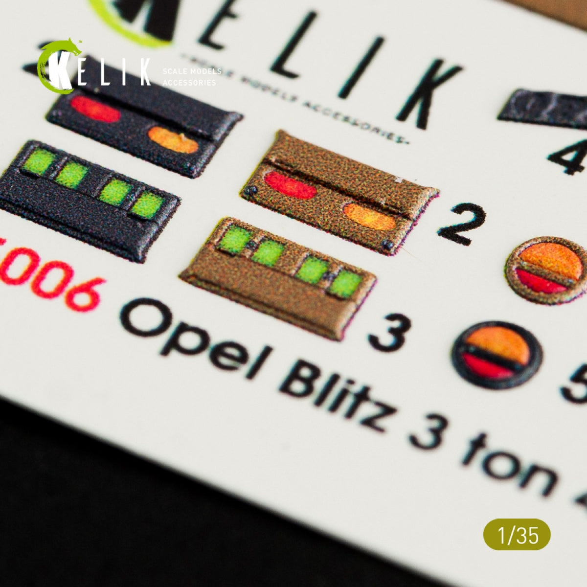 KELIK K35006 OPEL BLITZ 3TON 4X2 DÉCALCOMANIES 3D INTÉRIEURES POUR MAQUETTE TAMIYA 1/35 – image 4